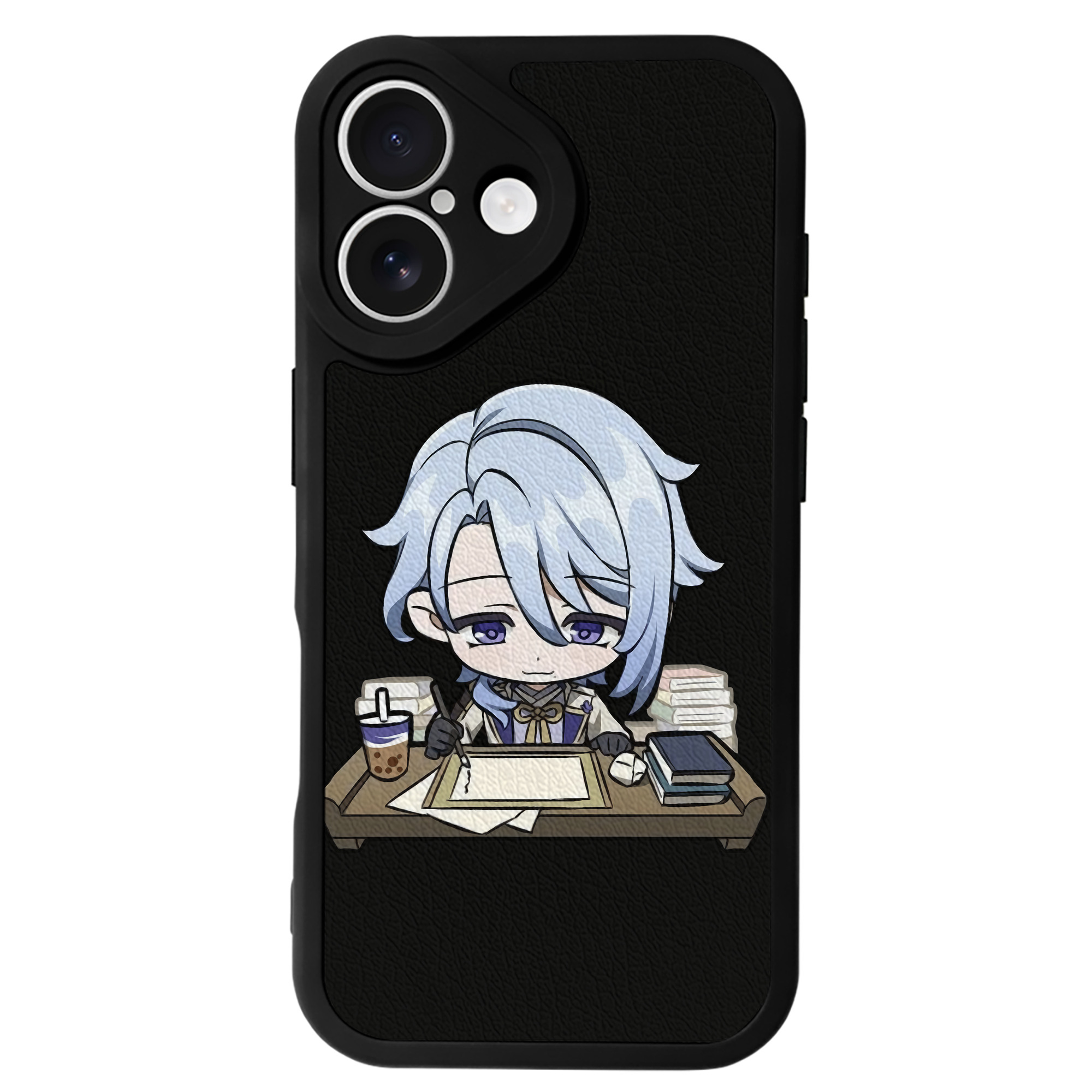 げんし神 神里綾人 かみさとあやと genshin Kamisato Ayato 【iPhone 16シリーズ対応】シリコンスマホケース（レザー調） 材質：シリコン